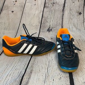 Adidas Super Sala Core Navy blue orange indoor soccer athletic sneakers 11
